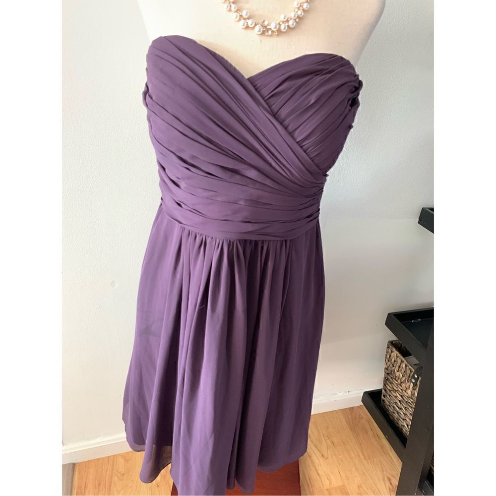 Bill Levkoff Purple strapless dress size 14